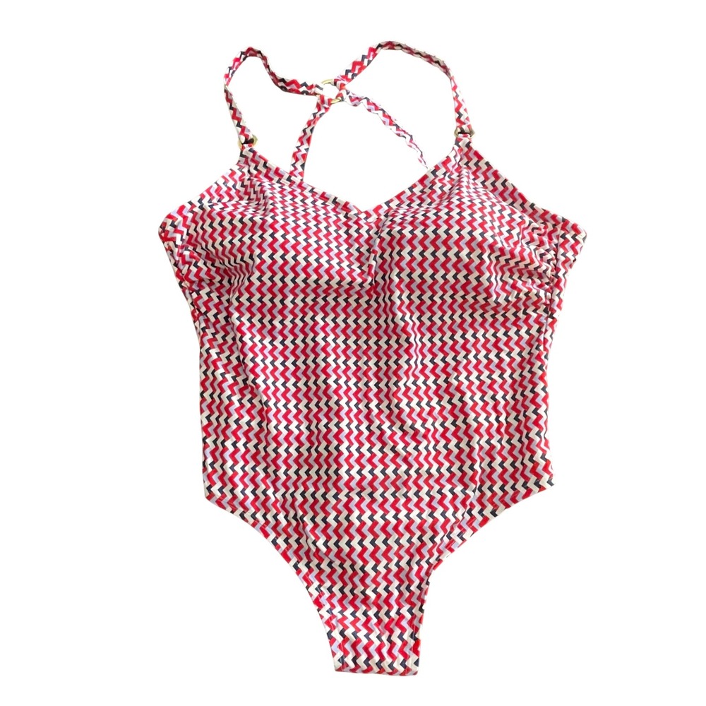 Kona Sol Women's Geometric‎ Print One Piece Swimsuit Size 18